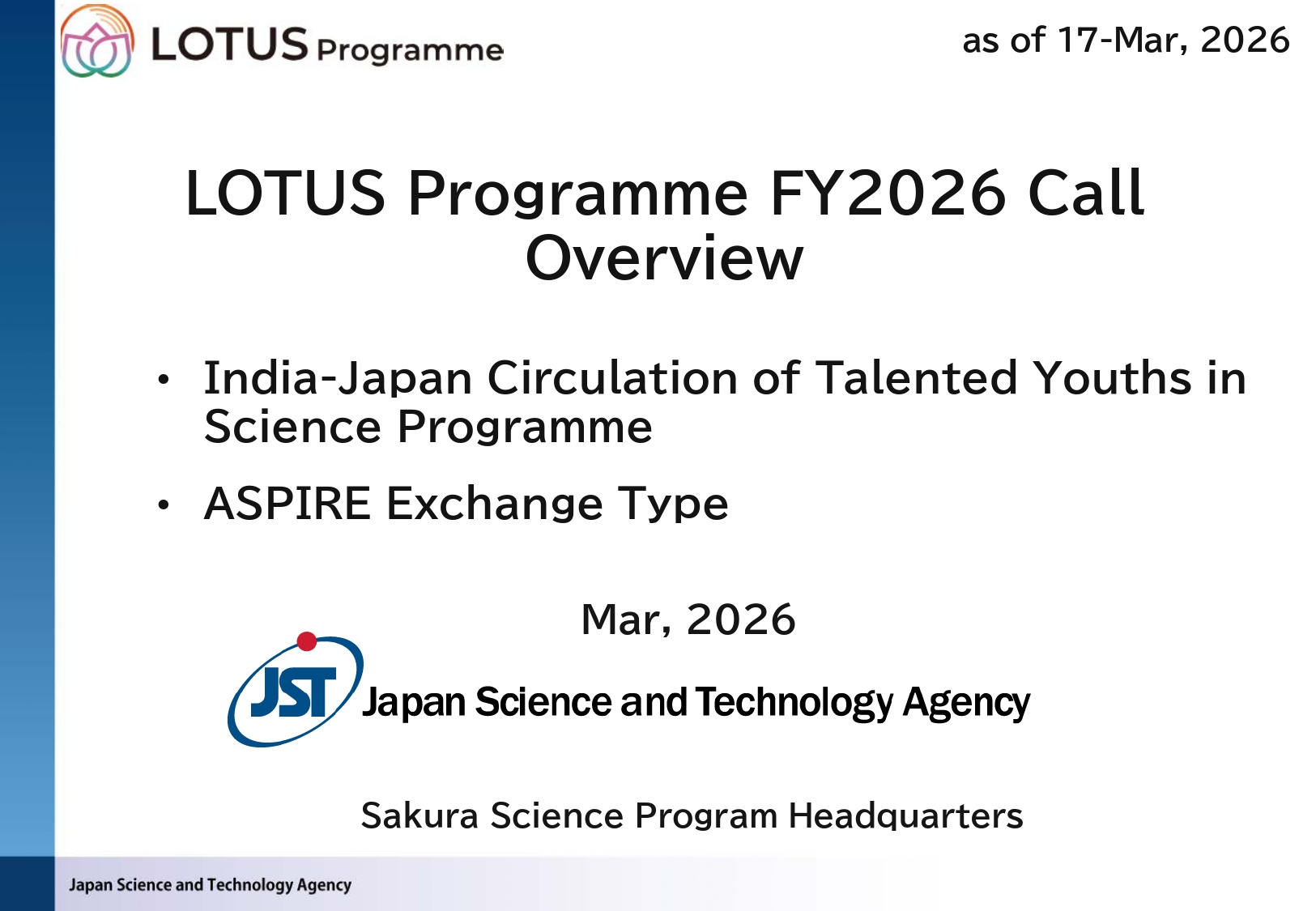 lotus programme 2026